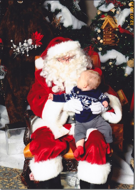 Christmas 2013 Patrick with Santa @ Breakfast with Santa